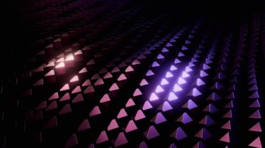 Soyut Mor ve Pembe Üçgen Desen: Parlayan Dijital Sanat