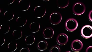 Dairesel desen, metalik doku, koyu arkaplan, soyut tasarım, geometrik şekiller, minimal tarz, teknoloji arkaplan, pembe, mor, halkalar, delikler, 3D render, pürüzsüz desen, modern arkaplan, teknoloji tasarımı.