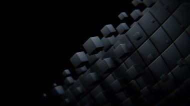 Koyu mor geometrik küplerin kusursuz döngü animasyonu. 