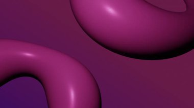 Soyut Mor 3D Formlar Döngüsü - 4K Hareket Arkaplanı