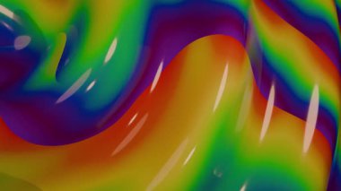 Soyut Gökkuşağı Sıvı Hareketi 4K döngüsü