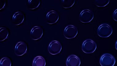 Rafmed 4K Koyu Mavi Metalik Halkalar Hareketi Grafik Döngüsü metin arkaplanı için arkaplan