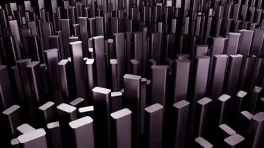 Koyu Mor Soyut 4K Hareket Grafik Değiştirme Sütunları