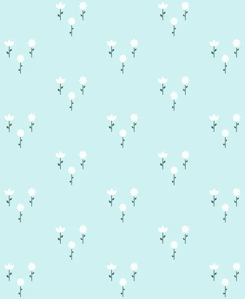 Vector. Seamless pattern of spring flowers on pastel background. Great for cards, covers, wallpaper.