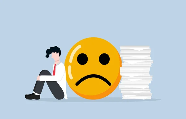 Stres Deprese Přepracování Nebo Příliš Mnoho Odpovědnosti Toxické Pracovní Prostředí — Stockový vektor