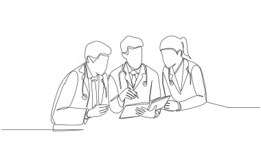 Yeni erkek doktorun sürekli çizdiği çizimler hastanın sağlık durumu, tıbbi ekip konsepti ve tek satırlık sanat eserleri hakkında meslektaşlarına danışmanlık yapıyor.