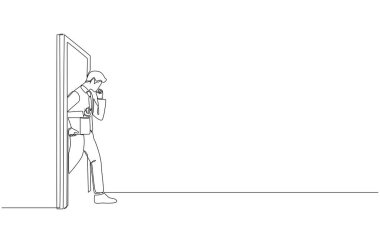 Ofis kapısından bir kutu eşyayla çıkan, işten çıkarılan, tek satırlık sanat eserleri olan çalışanların sürekli çizimleri.