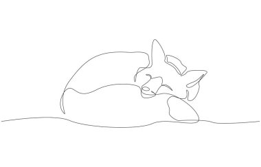 Sürekli çizilen tilki çizimleri huzur içinde uyuyor, dinlenmeyi, rahatlığı ve doğanın güzelliğini sembolize ediyor..