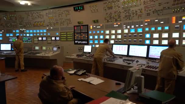 Arbeiter Eines Atomkraftwerks Süden Der Ukraine Trainieren Falle Eines Russischen — Stockvideo