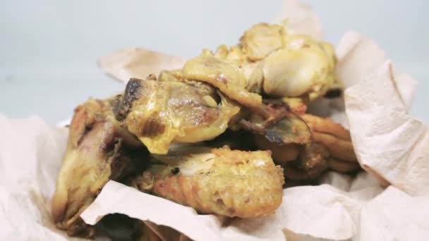 Ayam Ungkep Bumbu Kuning Poulet Frit Jaune Épicé Prêt Manger — Video