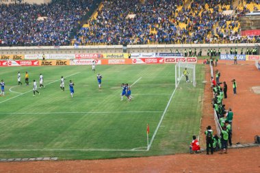 Bandung, Endonezya - 20 Ağustos 2013; Persib Bandung maçı sırasındaki heyecana Si Jalak Harupat stadyumunu dolduran taraftarlar tanık oldu