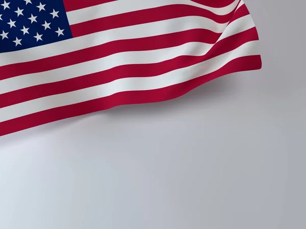 Bandeira Americana Acenando Para Dia Independência Dos Eua Memorial Dia — Fotografia de Stock