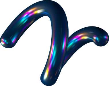 3D soyut sarmal holografik şekil