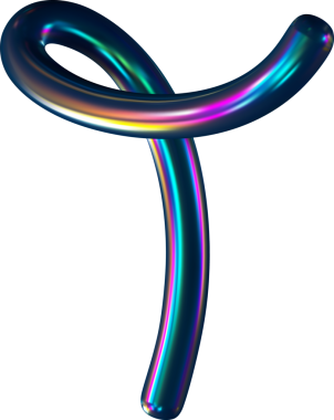 3D soyut sarmal holografik şekil