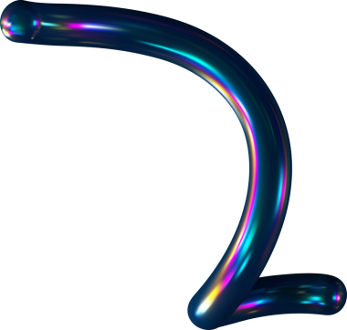 3D soyut sarmal holografik şekil