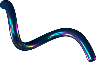 3D soyut sarmal holografik şekil