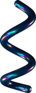 3D soyut sarmal holografik şekil