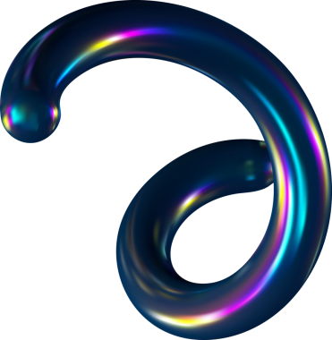 3D soyut sarmal holografik şekil