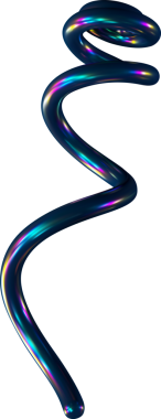 3D soyut sarmal holografik şekil