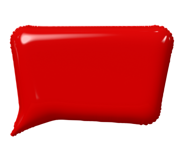 3d kırmızı konuşma balonu