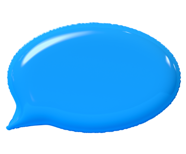 3d mavi konuşma balonu