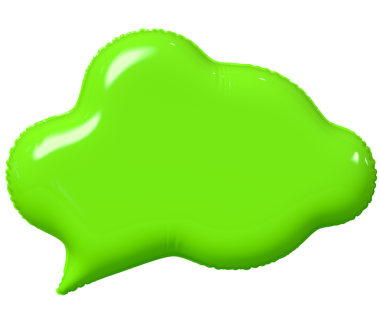 3d yeşil konuşma balonu