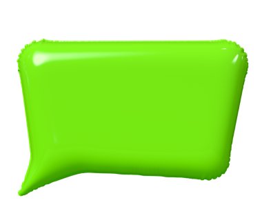 3d yeşil konuşma balonu