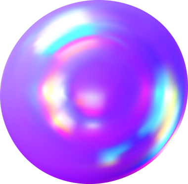 3D soyut mor holografik sıvı şekil