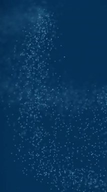 Pleksus etkisi olan soyut DNA. Hologram koyu mavi arkaplandaki DNA çift sarmalını yok etti. 4k video dikey animasyon döngüsü. Bilim fütüristik görüntüleri.