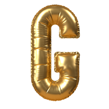 3D Altın Balon Harfi G