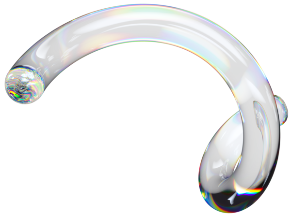 Dağıtım efektli şeffaf, parlak spiral, soyut sarmal şekilli. Renkli gökkuşağı yansıma camı.