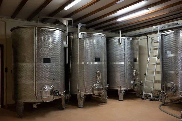 Stages Wine Production Fermentation Bottling Visit Wine Cellars Cote Burgundy Royalty Free Stock Photos