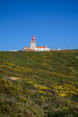 Avrupa kıtasının en batı noktası Cabo da Roca, Lizbon bölgesi, Portekiz, hava manzarası