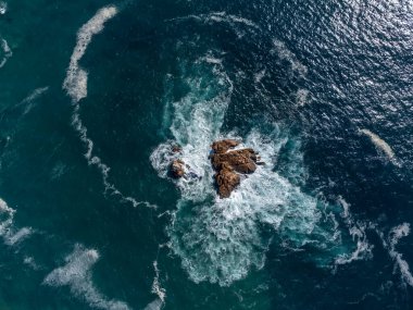 Avrupa kıtasının en batı noktası Cabo da Roca, Lizbon bölgesi, Portekiz, hava manzarası