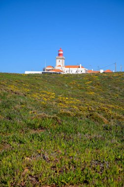Avrupa kıtasının en batı noktası Cabo da Roca, Lizbon bölgesi, Portekiz, hava manzarası