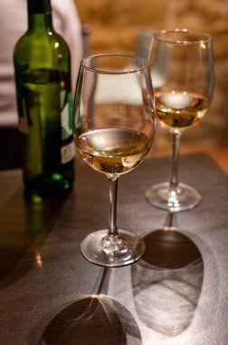 Tasting of different white rioja wines, visit of winery cellars, Rioja wine making region, Spain