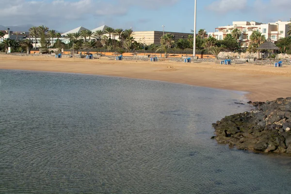 Inverno Mar Sol Férias Caleta Fuste Aldeia Turística Fuerteventura Ilhas — Fotografia de Stock