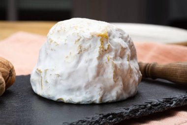 Peynir koleksiyonu, yumuşak inek Fransız peyniri küflü Gaperon zanaatkarlığı biberli ve sarımsaklı Auvergne, Fransa