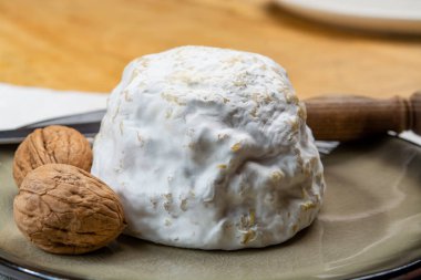 Peynir koleksiyonu, yumuşak inek Fransız peyniri küflü Gaperon zanaatkarlığı biberli ve sarımsaklı Auvergne, Fransa