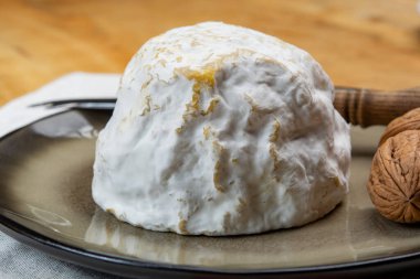 Peynir koleksiyonu, yumuşak inek Fransız peyniri küflü Gaperon zanaatkarlığı biberli ve sarımsaklı Auvergne, Fransa