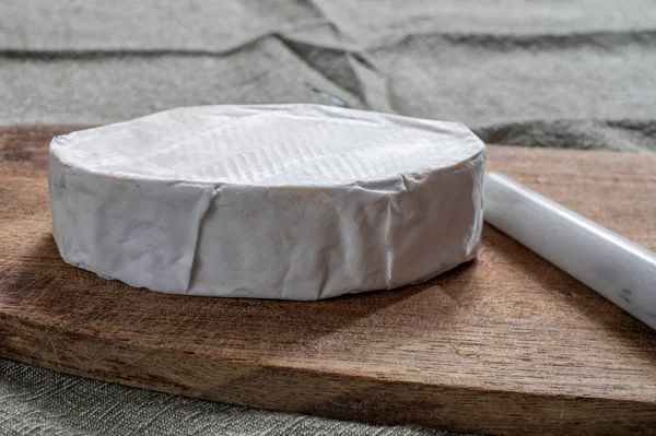 French White Mold Soft Cow Milk Cheese Caprice Des Dieux — Stock Photo, Image