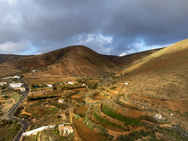 Campagne Canarienne Paysage Vallonné Fuerteventura Île Près Betancuria Vieille Ville — Photo