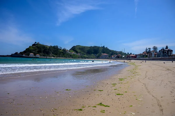 Blick Auf Playa Ribadesella Grüne Küste Asturiens Nordspanien Mit Weißen — Stockfoto
