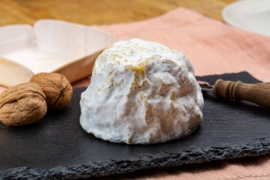 Peynir koleksiyonu, yumuşak inek Fransız peyniri küflü Gaperon zanaatkarlığı biberli ve sarımsaklı Auvergne, Fransa