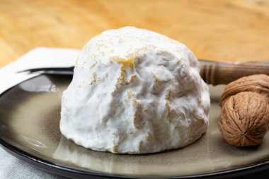 Peynir koleksiyonu, yumuşak inek Fransız peyniri küflü Gaperon zanaatkarlığı biberli ve sarımsaklı Auvergne, Fransa
