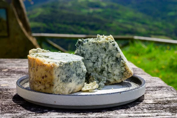 Cabrales Artisan Blue Cheese Made Rural Dairy Farmers Asturias Spain — Stock Photo, Image