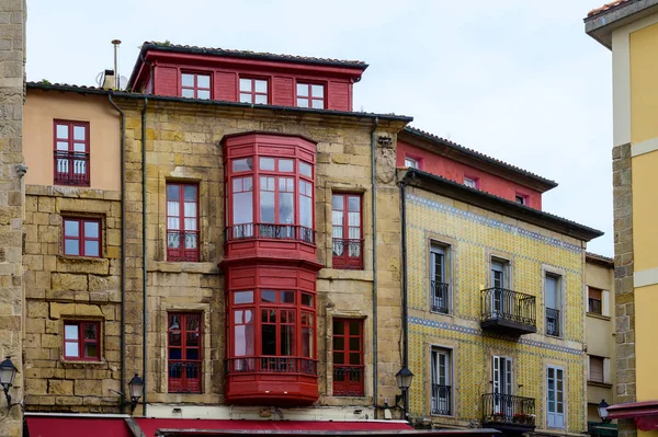 Spaziergang Der Altstadt Von Gijon Asturien Spanien Blick Auf Häuser — Stockfoto