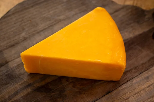 Cheese Collection Piece Matured British Yellow Cheddar Cheese Made Somerset — Stock Photo, Image