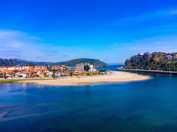 Havadan Panoramik Manzara Costa Verde Tatil Asturias Yeşil Kıyısı Ribadesella — Stok fotoğraf