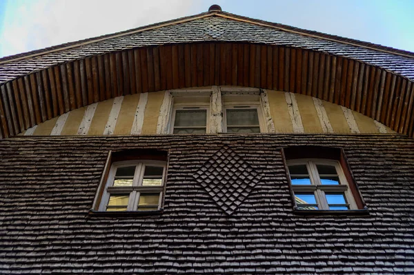 Troyes Óvárosának Középkori Központi Része Félig Fás Házakkal Szűk Utcákkal — Stock Fotó